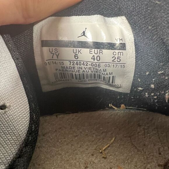 Jordan Eclipse Kids Lace Up Sneaker Athletic Shoes Gray Orange Size 7Y - Picture 8 of 8